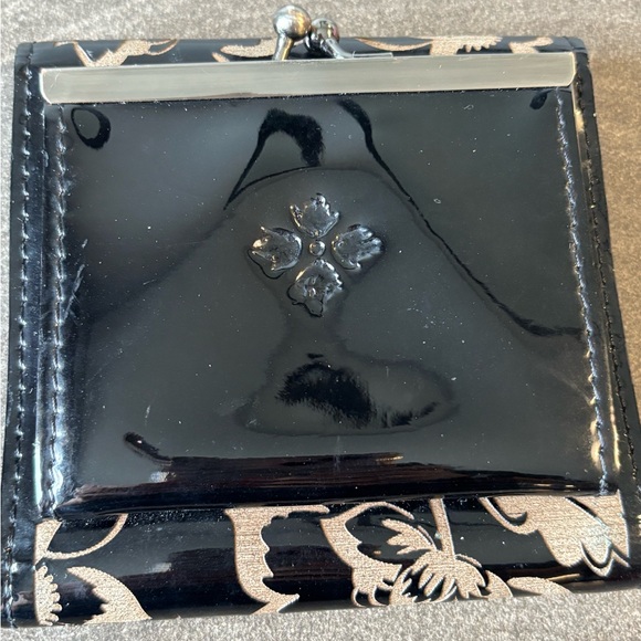 Patricia Nash Black and Gold Floral Wallet - Picture 2 of 8